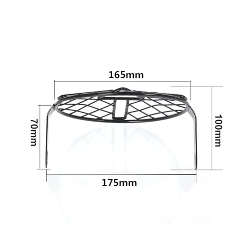 Protector de faro de moto de malla negra para viajes largos y rutas 3