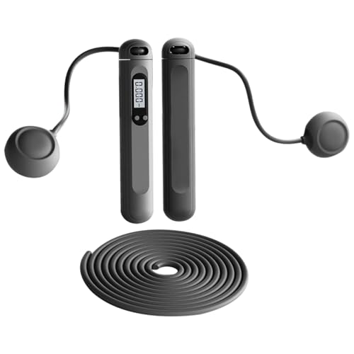 Corde à sauter - Outil de conditionnement physique numérique | Corde de saut lourde | Corde de fitness réglable | Entraîneur de saut sans glissement pour un usage quotidien, corde à sauter