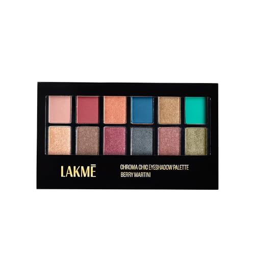Lakmé Absolute Spotlight Eye Shadow Palette, Berry Martini, 12 G