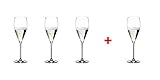 RIEDEL – Vinum XL – , Vintage Champagne Glass – Compra 4 Número 3 4 Copas de champán (7416/28)