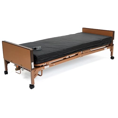 Fully Electric Hospital Bed Set - Foam Mattress, Half Rails Included - Enhanced Comfort, Convenience