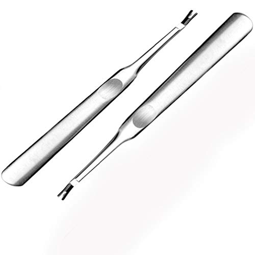 Exceart – 2 peças de gel para remoção de cutículas de aço inoxidável, removedor de pele morta, ferra