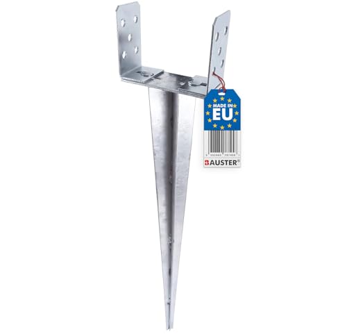 BAUSTER® Support de poteau de 0 à 160 mm galvanisé à chaud - Manchon de sol réglable - Manchon de pied - Douille à enfoncer - Poteaux d'ancrage - En acier argenté - Soutien pour structures de jardin