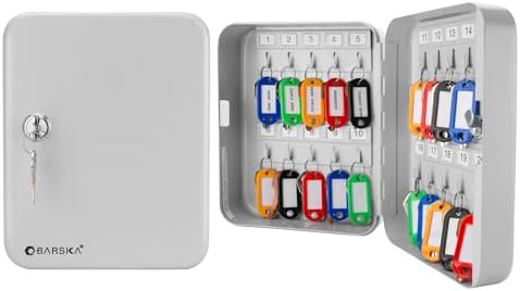 Amazon.com: Barska 20 Position Key Cabinet with Key Lock Wall Mounted ...