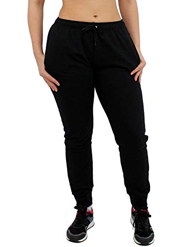 Calça Moletom Feminina Jogger Básica Academia ou Trabalho (Preto, G)