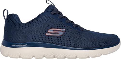 Skechers - Mens Summits - Eckler Sneakers, Color Navy/Orange, Size: 11 M US4