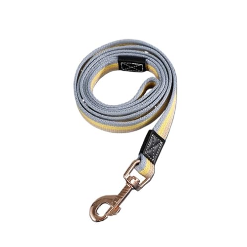 Corde de traction chien en nylon jaune à sangle large ultra résistante - 2