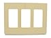 Leviton 80311-SI Decora Plus Screwless Snap-On Wallplate, 3 Gang, Ivory