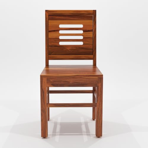 Image of Wooden Solid Sheesham Wood Dining Table 4 Seater | Dining Table Set with 3 Chairs & 1 Bench | Home Dining Room Furniture sheesham Wood Dining Table 4 Seater | sheesham Finish