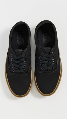 Vans Unisex Authentic Unisex Sneakers, Black/Black/Gum, 13.5 US Women/12 US Men