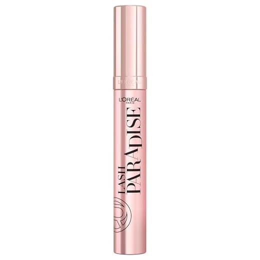 L'Oréal Paris Máscara de Pestañas Voluminizadora Lash Paradise, con Aceite de Ricino, Negro