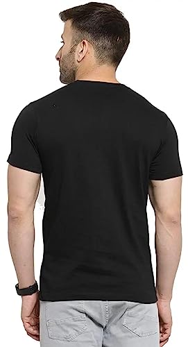 Image of Be Crazy Glow in Dark Tshirts for Men and Women Regular Fit Black Colour T Shirt Unisex Pure Cotton Casual Wear Round Neck T-Shirt