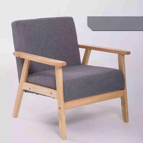 Sillón decorativo de mediados de siglo, moderno, retro, para sala de estar, marco de madera, decoración elegante para el hogar