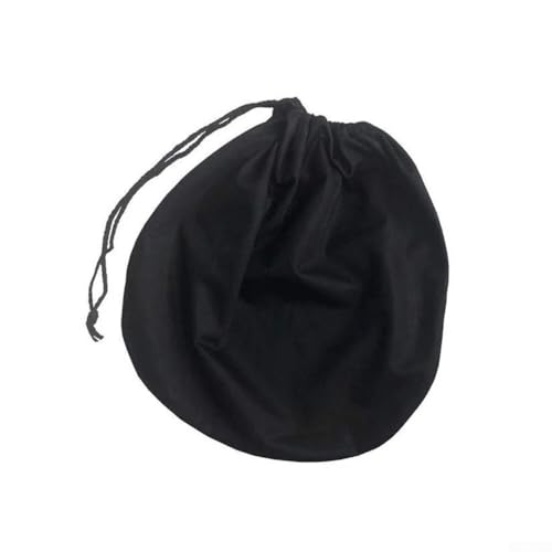 Besttoolifes Sac de protection pour casque de moto, cordon de serrage, housse en tissu Oxford noir, 47 cm x 42 cm