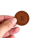 Northwind Supply Personalized Leather Golf Ball Markers (Set of 2) – Monogrammed Full Grain Genuine Leather, Handmade in USA – Custom Golf Accessories for Men, Durable Gift for Golfers (S)
