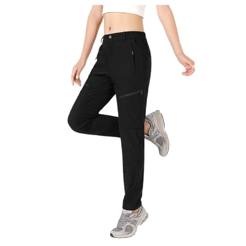 pxjsdwe Softshellhose Damen, Regenhose Damen Wasserdicht Überziehhose Fahrrad Trekkinghose Softshellhose Winddichte Leichte Wanderhose Atmungsaktiv Outdoorhose Bequeme Schnelltrocken Regenkleidung