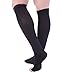 Doc Miller Open Toe Compression Socks for Men & Women, 30-40 mmHg Knee High Support, Toeless Design for Daily Leg Comfort, Breathable Nylon Spandex, 1 Pair