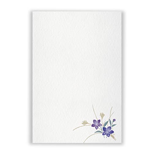 高級紙 私製 喪中はがき 文例印刷入 50枚 デザインNo.041(無地)