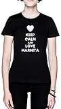 Keep Calm and Love Marmita Negro Mujer Camiseta Tamaño XXL Black Women's tee Size XXL