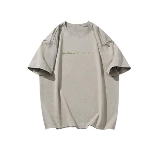 T-shirt en coton haut de gamme pour homme avec col rond durable et finitions soignées en coupe ample