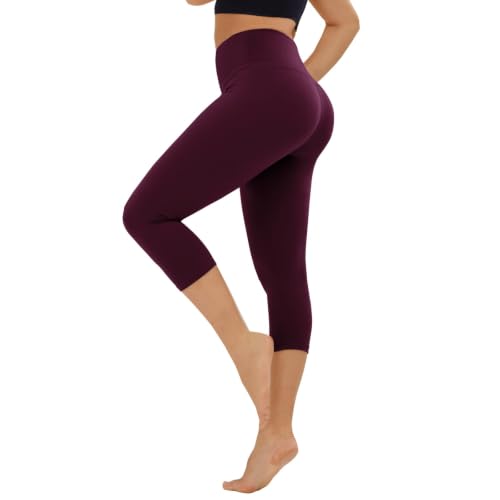 Image of TNNZEET High Waisted Leggings for Women - No See Through Tummy Control Cycling Workout Yoga Pants with Pockets Reg & Plus