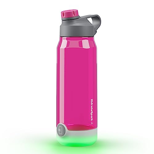 Hidrate Spark Tap Smart Water Bottle – Tritan Plastic – Tap Phone To Track Water Intake, Led Glow Reminder When You Need To Drink – Chug Lid, 24 Oz, Fruit Punch #TOP29