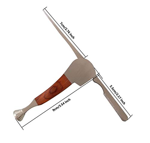 3 in 1 Stainless Steel and Rosewood Tobacco/Smoking Pipe Scraper Nozzle Cleaner Tamper Tool Set - Image 3