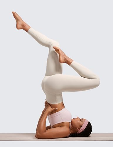 Image of CRZ YOGA Naked Feeling Leggings 25'' | Sleek, Decent Compression, Yoga, Hidden Waistband Pocket, for Women