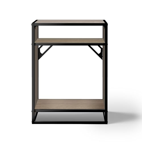 Image of LANDEN Metal Aquarium Cabinet 30 Gallon Fish Tank Stand, Beige Oak