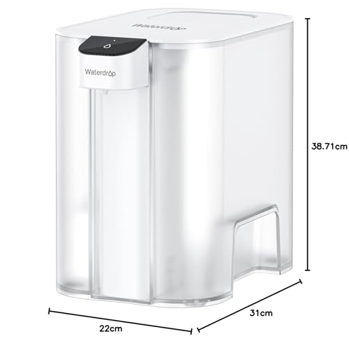 Waterdrop Mega Instant Electric Water Filter Jug with 3 Months Filter, 6L Countertop Water Filter System, Reduces Chlorine, Lead, Mercury, Reduce PFAS, PFOA/PFOS, 757 Litres, White (1 Filter Included) - Image 10