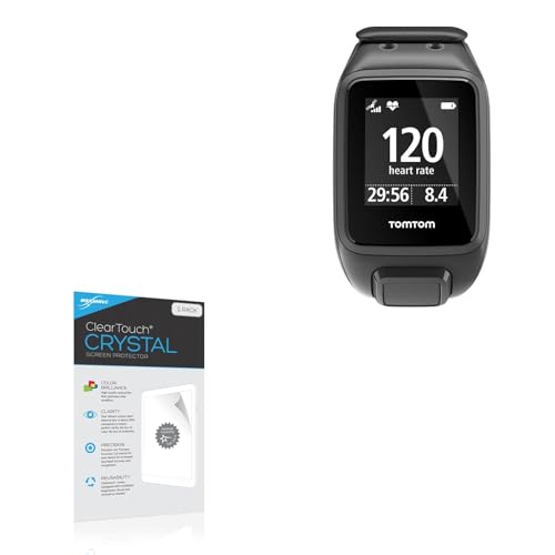 BoxWave Screen Protector Compatible with Tomtom Spark - ClearTouch Crystal (2-Pack), HD Film Skin - Shields from Scratches