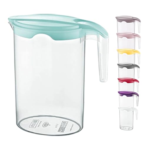 Plastic Fridge Door Jug with Lid - Easy Pouring Milk Storage Jug (1)