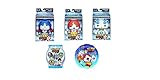 1 globo hinchable 43 cm. MY COMPANY Juego de 2 figuras casuales Yo-Kai Watch con 5 bolsitas y globo.