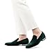 JITAI Men's Green Drill Fashion Casual Dress Slip-On Loafers for Wedding, Prom, Party & Tuxedo Events，Green/24,12 US