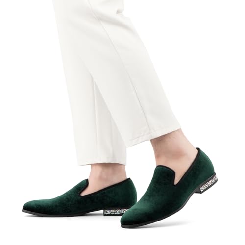 Image of JITAI Men's Dress Shoes - Casual Rubber & Leather Loafers for Men - Fashion Business Formal Wear