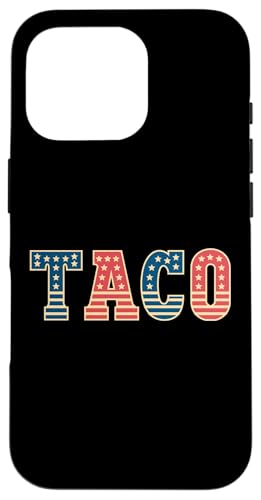 Funny TACO Always Chicken Out Bandiera Americana Satira politica Custodia per iPhone 16 Pro