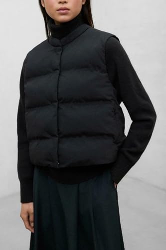 Chaleco negro Pounce acolchado sin mangas para hombre con bolsillos 5