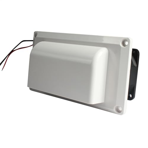 Ejectores de circulación de aire de flanco silencioso - Ventilación de aire lateral, salida de ventilación de autocaravana | Campana de salida de ventilación del lado móvil de 12V 25W con mall