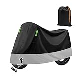 Motorcycle Cover for Yamaha TMAX 560 AB 2020 2021 2022 2023 2024 2025 Waterproof Duty Durable ll-Around All Season Anti-Theft Outdoor Breathable Protection Accessories,BlackGray