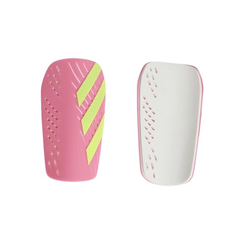 adidas Tiro Club Shin Guards - Robust Hard Shields, Comfortable Fit, Ventilation, EVA Backing, One Size Fits Most (Lucid Pink/Lucid Lemon/Blue Fusion, Medium)