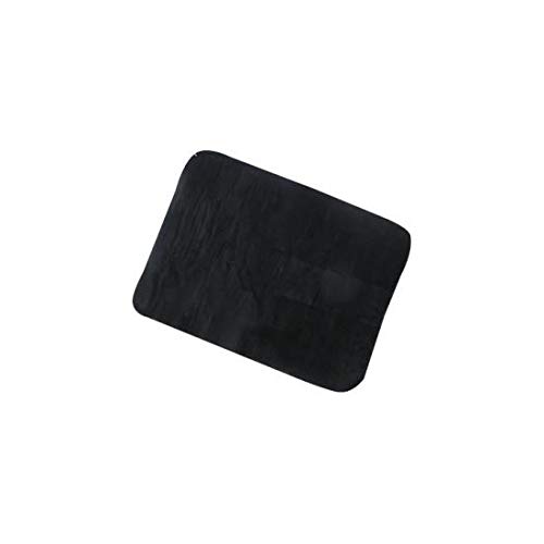 MSV 140862 Douceur - Tappetino in Memory Foam (Poliestere, Poliammide, Poliuretano, SBR), 50 x 70 x 0,1 cm, Colore: Nero
