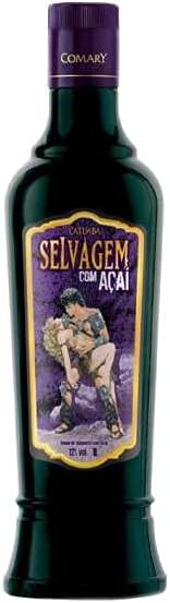 Alcoholic beverage with Catuaba extract and Açaí, 12% vol, bottle 1 l. - Catuaba Selvagem COMARY com Açaí, 12% vol, 1 l