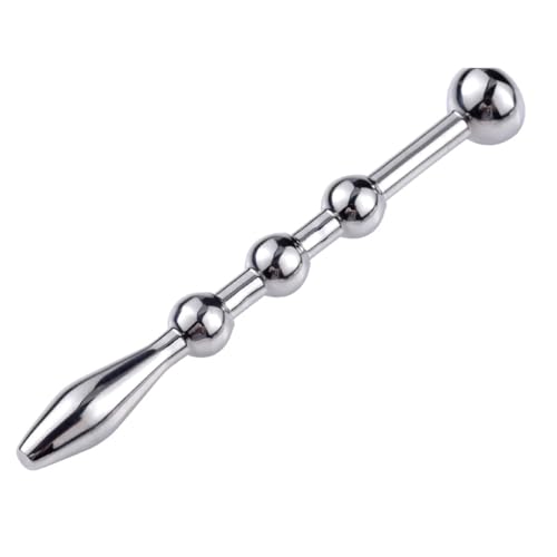 2 Styles Metal Stainless Steel Urethral Tantrums for Men-USRB57 (Triple Bead, 6mm)