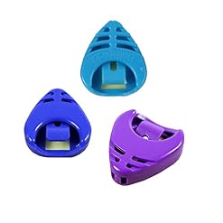Rayzm Lot de 3 supports en plastique pour médiators de guitare, bleu, bleu clair et violet - Les Beatles, Paul McCartney, John Lennon, RIngo Starr, George Harrison