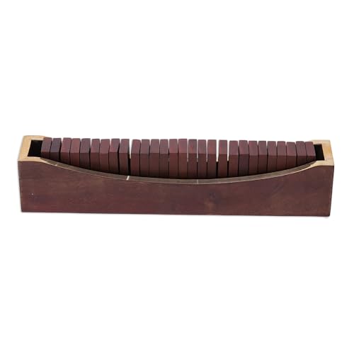 Set de Dominó Artesanal de Madera con Caja Mango miniatura 3