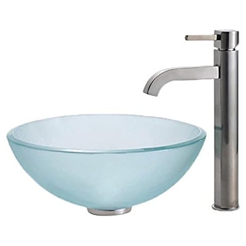 Kraus Frosted Glass Vessel Sink Set Cover