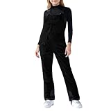 Kids Snow Pants for Boys and Girls Fashion Waterproof Ski Bibs Winter Warm Strap Shoulder Insulated Child Overalls Black