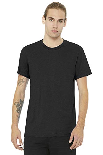 CN MEN GREENWICH FITTED TEE, BLACK HEATHER, S