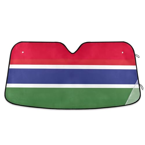 Parasol plegable para parabrisas de coche, bandera nacional de Gambia, parasol reflectante para parabrisas delantero (M)