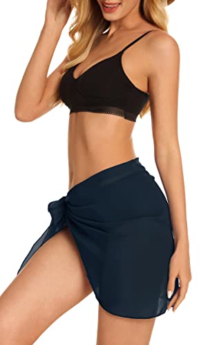 Image of CHICGAL 2 Pieces Women Beach Sarong Bathing Suit Wrap Skirt Sheer Bikini Swimsuit Cover Ups for Swimwear
